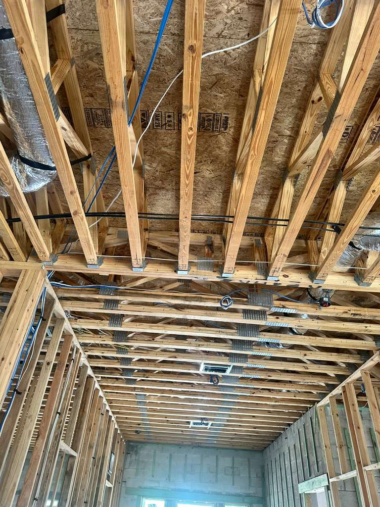 Wood framing and ceiling joists